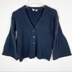 Moth Black Sweater with Bell Sleeves